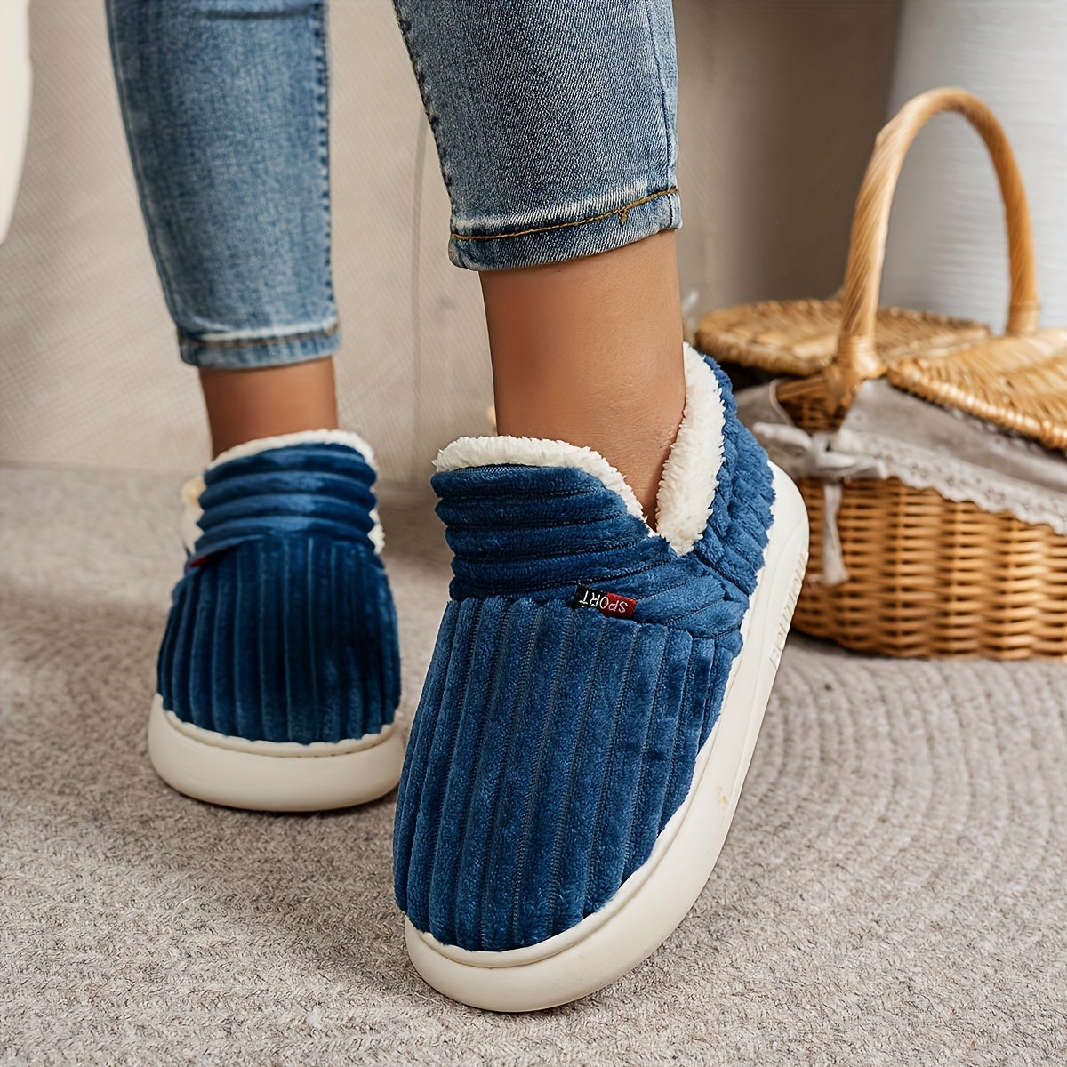 Vera – Chaussons douillets en tricot avec une doublure chaude