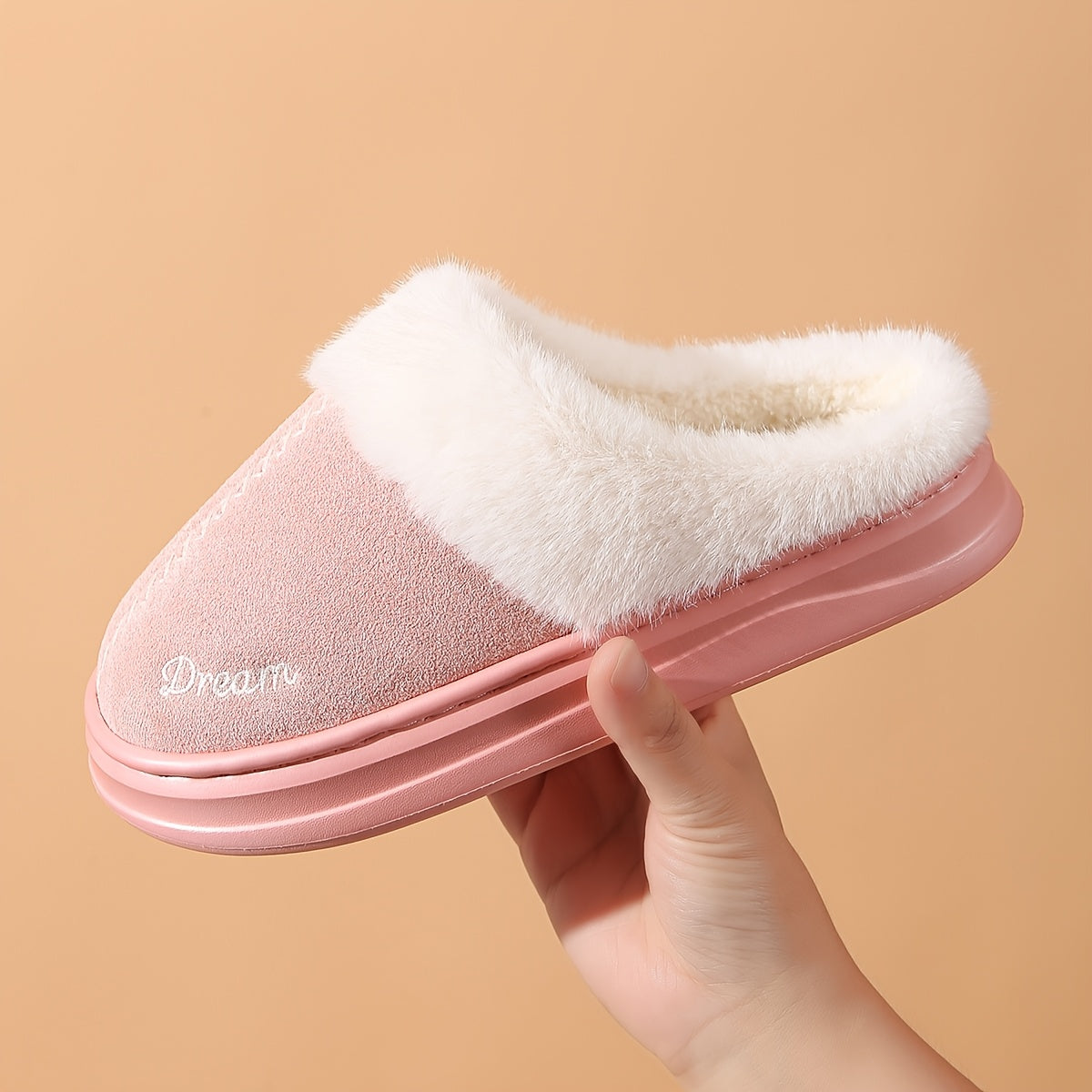 Suze – Chaussons douillets en fourrure avec une doublure chaude