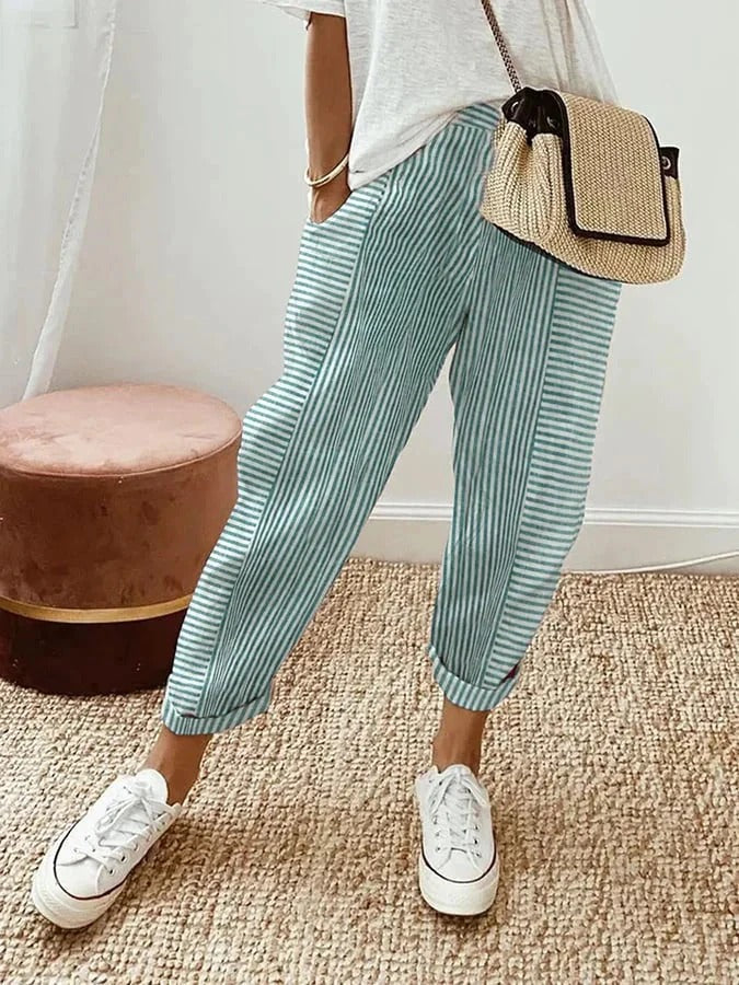 Gabrielle | Pantalon Rayé Chic
