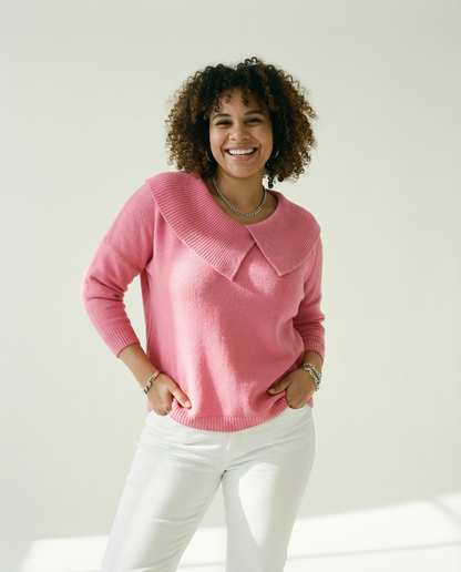 AMELIA | Pull à col plissé