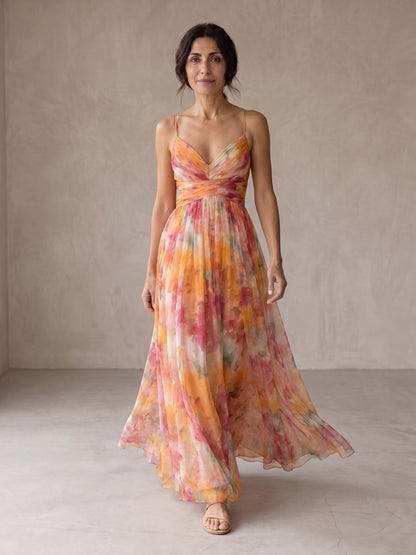 Giselle | Une ravissante robe longue à imprimé floral