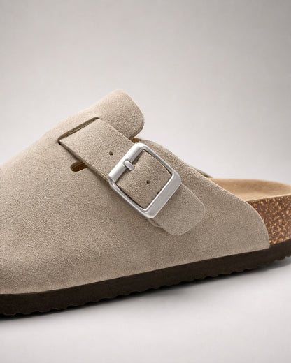 KASSEL™ | Sabots en daim avec semelle intérieure souple haut de gamme