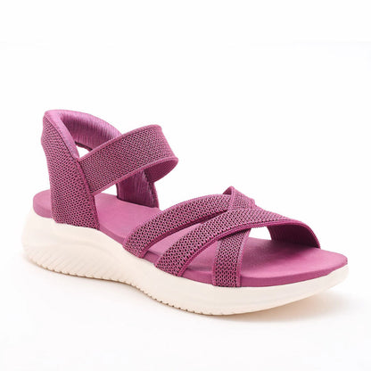 VELIA™ ┃Sandales Ultra Flex à semelle compensée rembourrée