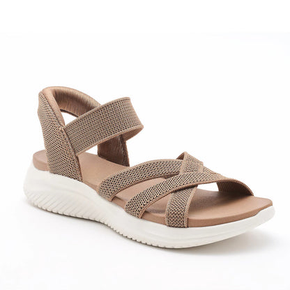 VELIA™ ┃Sandales Ultra Flex à semelle compensée rembourrée