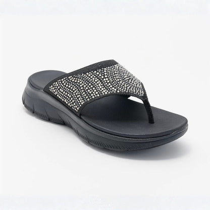 LIORA™ | Sandales à lanières en maille cristalline, confortables, pour femme