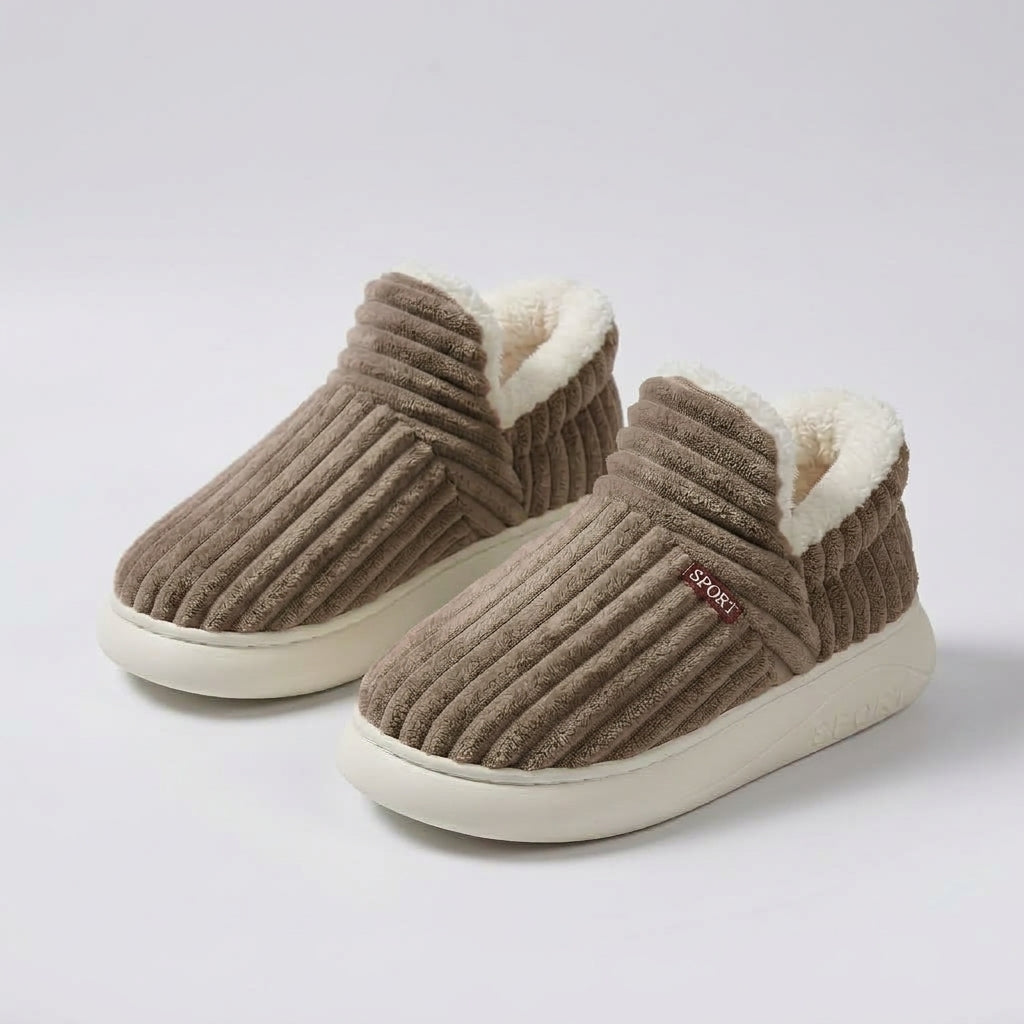 Vera – Chaussons douillets en tricot avec une doublure chaude