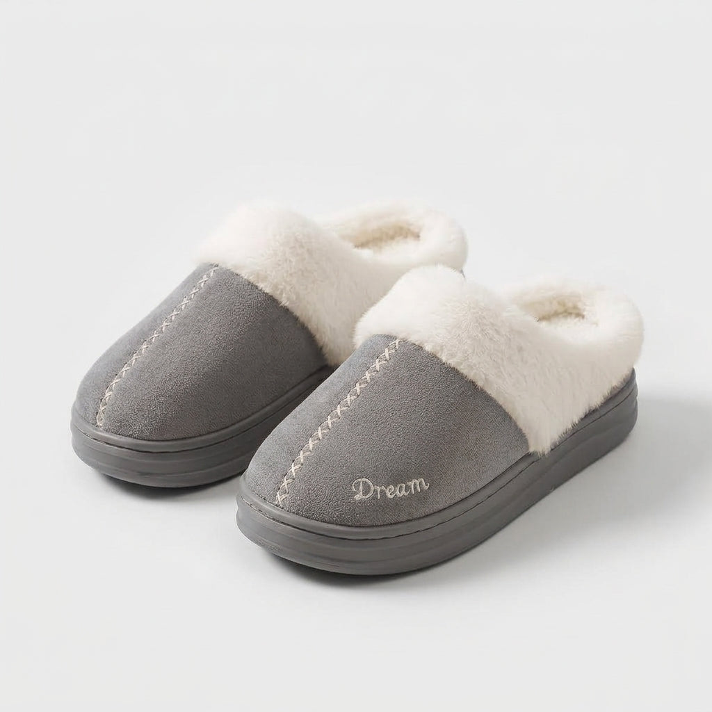 Suze – Chaussons douillets en fourrure avec une doublure chaude