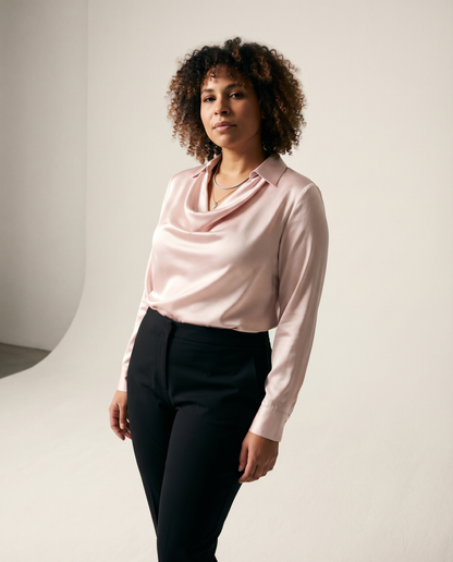 KELI | Chemisier à col drapé