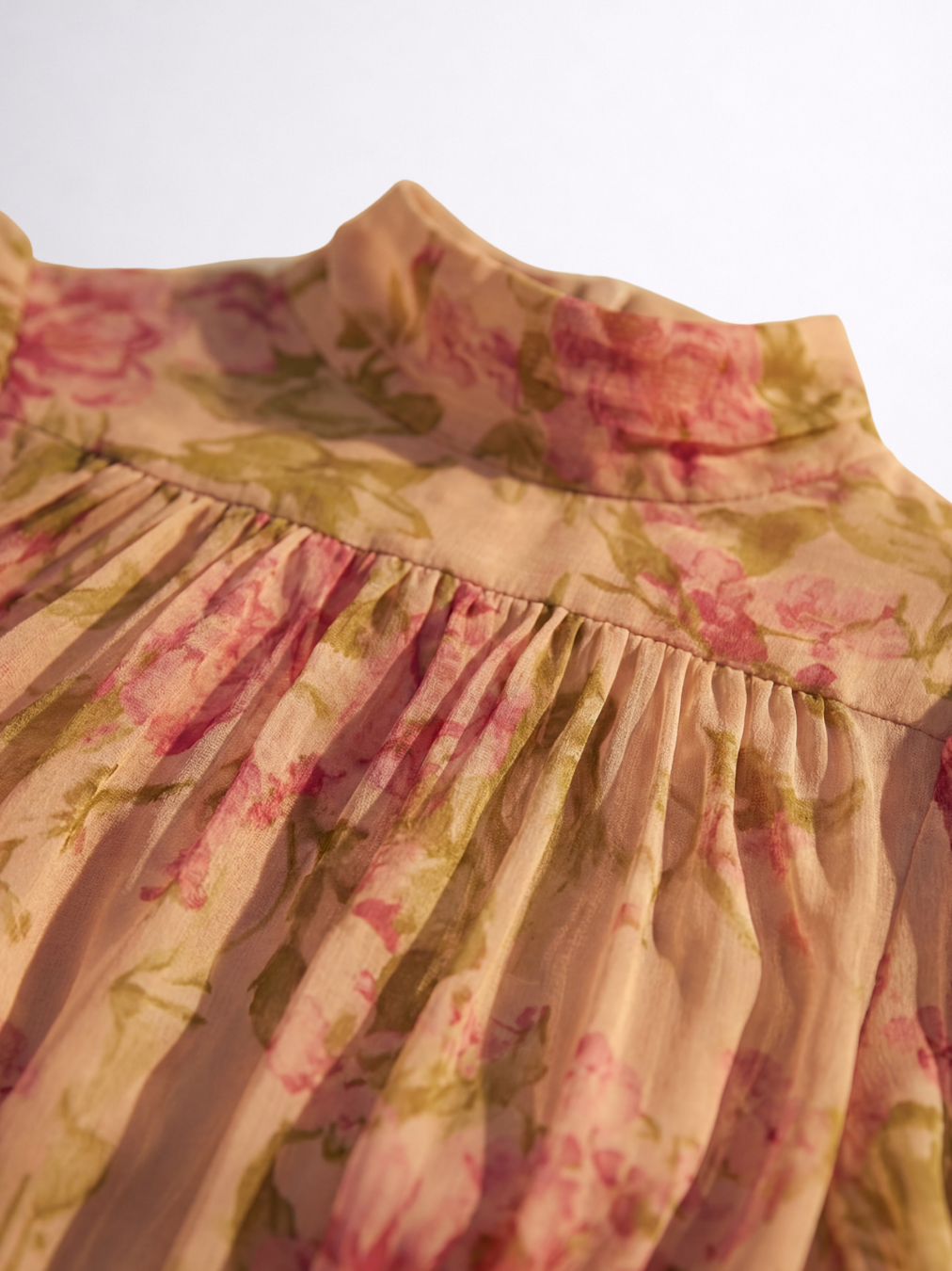 Rosario | Robe longue à motifs floraux en mousseline