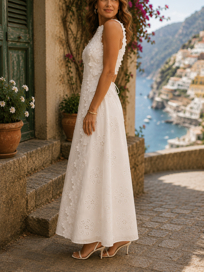 Della | Élégante robe longue brodée