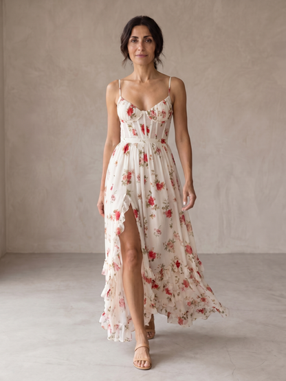 Scarlett | Robe romantique à motifs floraux