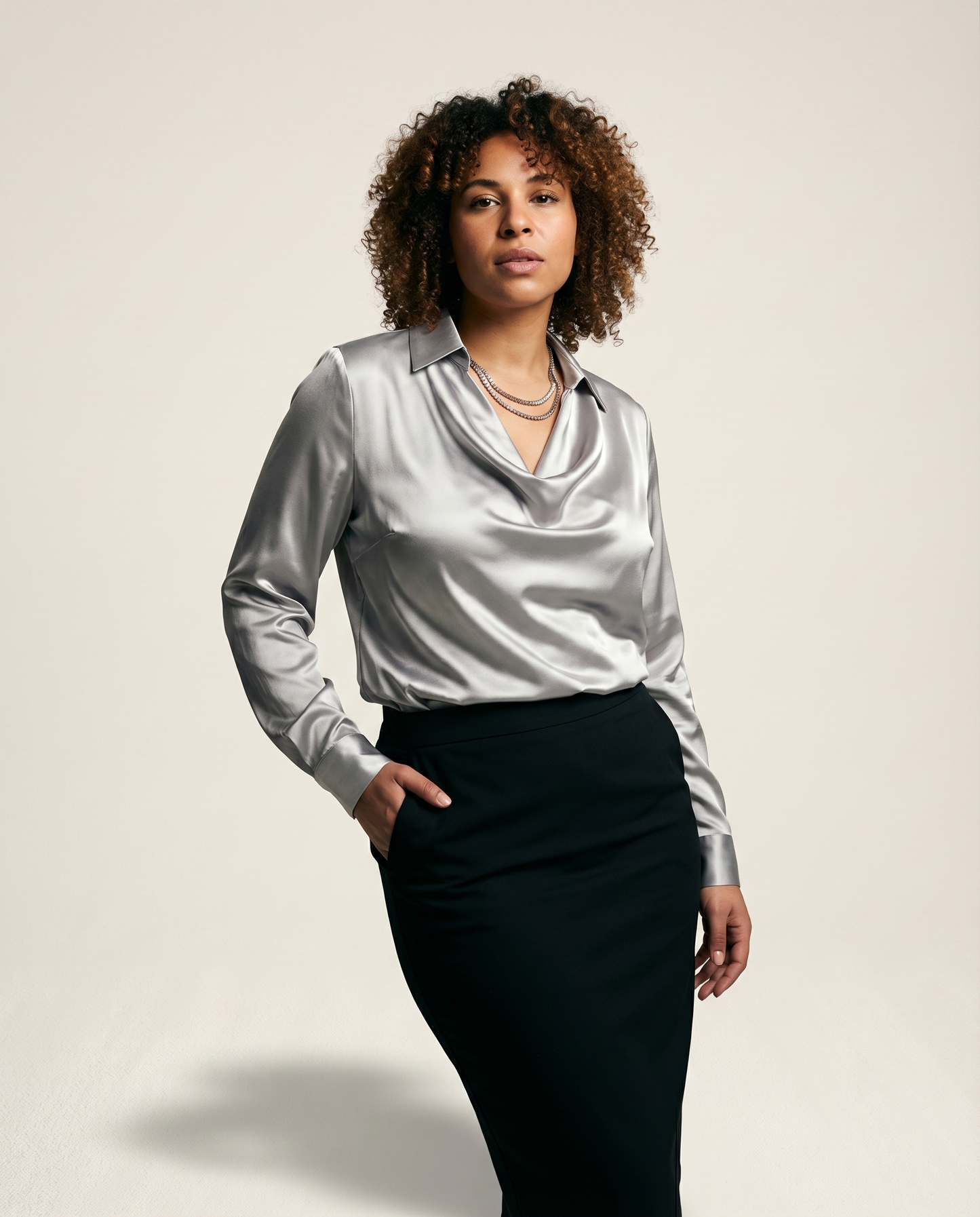 KELI | Chemisier à col drapé