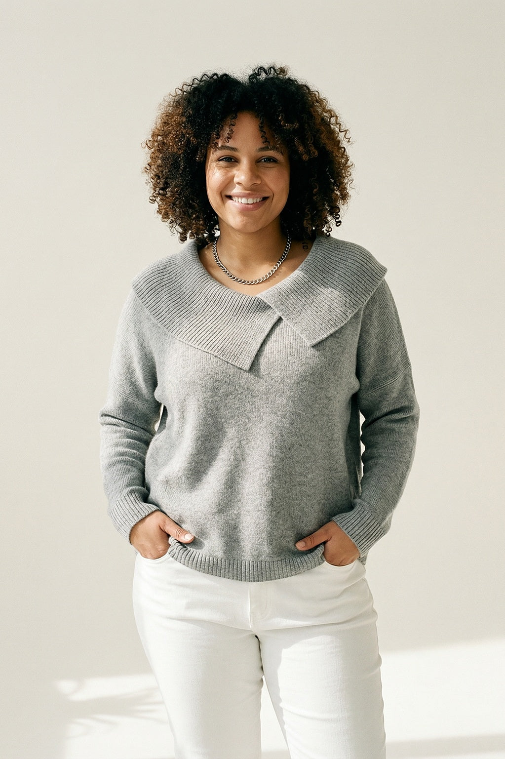 AMELIA | Pull à col plissé